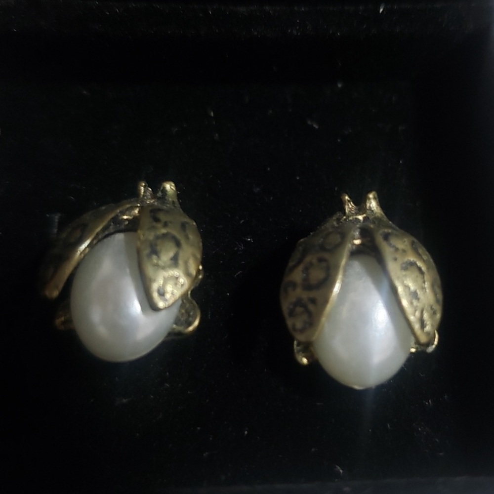 Vintage ladybug earrings